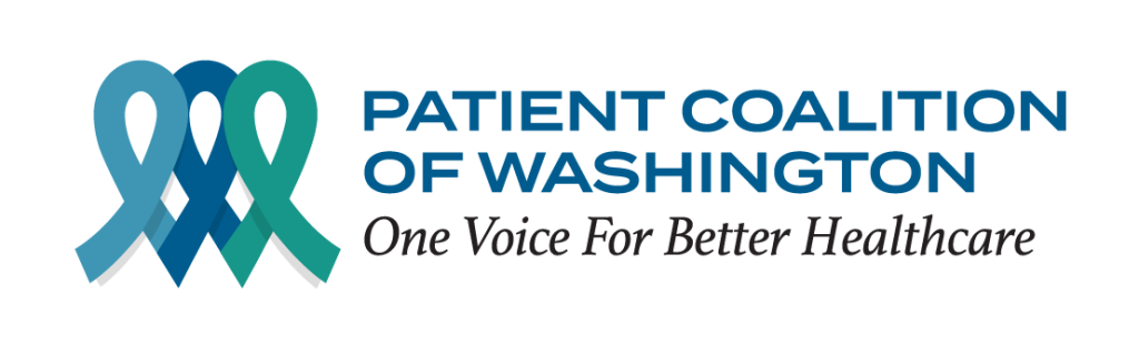 Patient Coalition of Washington Logo with tagline: Once Voice for Better Healthcare