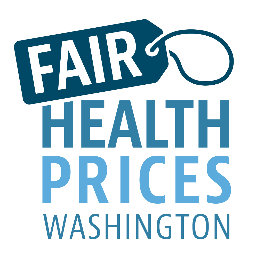Fair Health Prices Washington logo in Blue